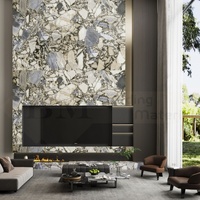 Carreaux de sol et de mur en pierre frittée haute brillance 1200x2400mm 9mm d'épaisseur pour hôtels et villas Design moderne Garantie 5 ans