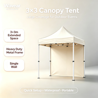 Tente de réception 10x10 en acier, imperméable, avec parois, design pop-up, pour mariages, expositions, événements sportifs, option logo personnalisé, protection UV