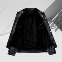 Nouvelle veste bomber coupe-vent pour homme, veste de moto personnalisée, veste d'hiver chaude et résistante au froid pour homme en PU