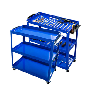 LEADLOONG Carro de herramientas rodantes de <span class=keywords><strong>3</strong></span> niveles Carro de servicio industrial Carro de utilidad de acero resistente Diseño de organizador de herramientas para garaje - Product Image 4