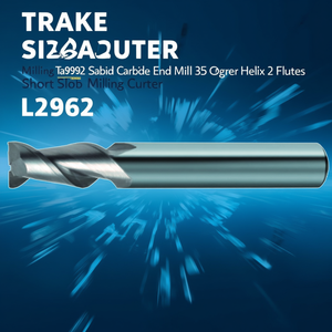 Fraise à rainurer courte Ttake Standard Ta9992 en carbure monobloc, hélice 35 degrés, 2 dents - Product Image 3
