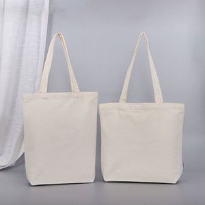 Design Wholesale Solid-color Hand-held Canvas <b>Bags</b> in Stock Blank Shopping Handbags - Product Image 1