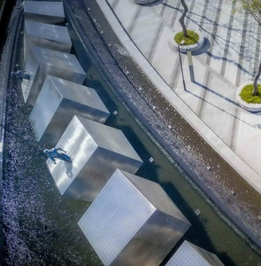 Sculpture de cube humain futuriste en métal d'extérieur Senzhao, sculpture de parc à thème urbain, sculpture de rue commerciale - Product Image 5