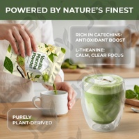JBY OEM, Etiqueta Privada, Polvo de Matcha Latte de Vainilla, Polvo de Té de Matcha y Vainilla Instantáneo Orgánico, Lata/Tapa de Botella