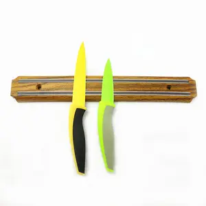 Spanish Style Wood Color Plastic Magnetic Knife Hanger Wall-Mounted Magnetic Knife Holder Kitchen Knife Rack Rack