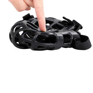 <span class=keywords><strong>Bozal</strong></span> de cesta de goma de silicona personalizado del fabricante Qbellpet para perros medianos y grandes, <span class=keywords><strong>bozal</strong></span> táctico de entrenamiento de plástico para perros transpirable - Product Image 3