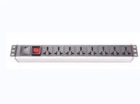 Bloc d'alimentation universel monophasé à fonction de contrôle, en alliage d'aluminium, prise PDU 250V 10A, port personnalisable, montage en rack
