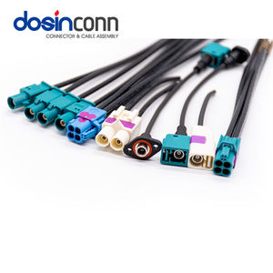 Fakra konektor kabel HSD wanita, LVDS ke 4pin 4p 2 4 6 Pin pria konektor merah muda MINI GPS Radio untuk mobil B C D H Z kode RG316 - Product Image 1