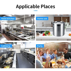 Bán Buôn Nhiệm Vụ Nặng Nề Chuyên Nghiệp Công Nghiệp Thương Mại Phục Vụ Nhà Hàng Lớn Sâu Súp Đôi Dưới Không Gỉ Cổ Phiếu Nồi - Product Image 5