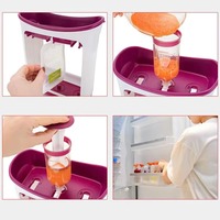 Station de préparation manuelle pour aliments pour bébés sans BPA, avec sac de conservation et presse-purée pour jus frais