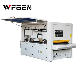 WFSEN industrial woodworking curve auto pneumatic melamine bench paint buffing lapping polishing machine for mdf