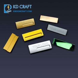 В наличии, на заказ, пустые металлические, золотые, серебряные, вставляемые Именные Бирки, булавки, прямоугольные, для медицинских врачей, медсестер, именные значки - Product Image 4