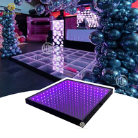 Panneaux miroir 3D Homei imperméables IP65 6x6m, contrôle à distance DMX, contrôle par téléphone, panneaux miroir infini, piste de danse