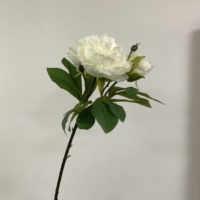 Bunga Peony Imitasi Premium K-0187 2 Kepala Satu Bunga Satu Kuncup untuk Dekorasi Acara dan Aksen Rumah