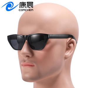 Gafas de sol Conchen Cat Eye para hombre, montura negra de PC, protección UV400, para viajes, conducción, estilo clásico retro. - Product Image 2