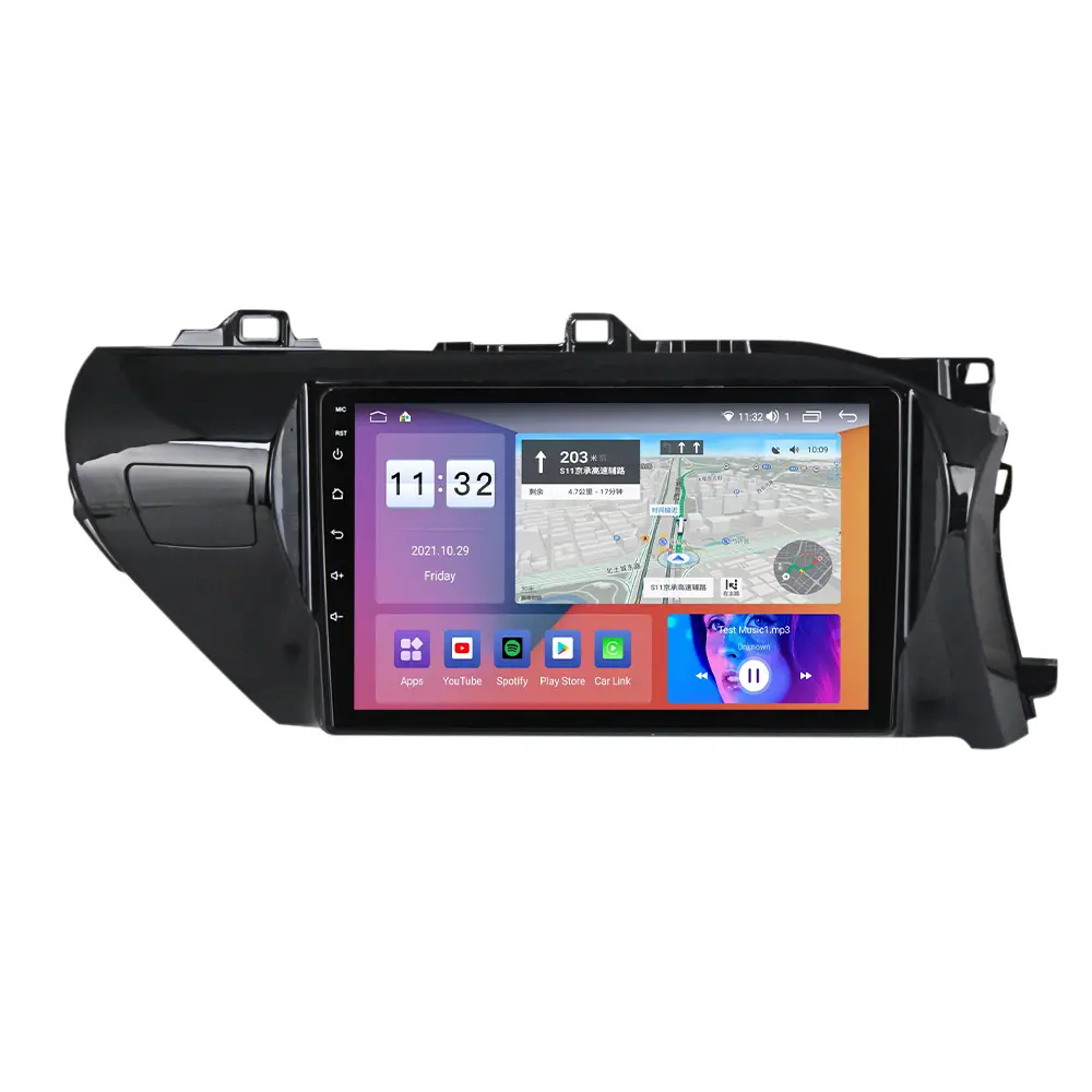 7862 Android11 Auto Video Voor Toyota <span class=keywords><strong>Hilux</strong></span> 2015-2020 <span class=keywords><strong>Gps</strong></span> Navigatie Ips Dsp Rds Carplay Auto Dvd-speler Qled