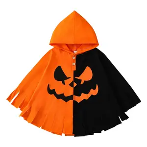 Baby Halloween Umhang Kleinkind Kinder Mädchen Jungen Ghost Hooded Cosplay Kleidung Halloween Poncho Cape