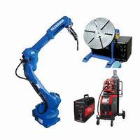 Bras robotisé de soudage industriel YASKAWA AR2010 à 6 axes, manipulateur, charge utile de 12 kg, portée de 2010, système d'alimentation en fil et source de soudage