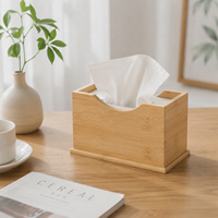 Boîte à mouchoirs en bambou de style zen moderne, écologique, à poser sur la table ou à suspendre, pour hôtel, restaurant, maison, bureau