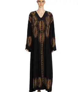 Vestido abaya abaya africano feminino islâmico, pedra de glitter e contas