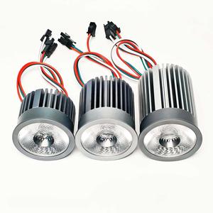 Lot de 5 projecteurs LED intelligents à pixels adressables 8W-15W DC24V WS2811-RGB/WS2814-RGBW IC, D50mm, pour intérieur, 3 broches JST entrée/sortie, 15 degrés - Product Image 3