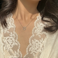 N243 Collier Pendentif Perle en Argent Sterling S925 Plaqué Or pour Femme, Luxe Léger, Style Niche Simple, Chaîne Cordon Tendance Ins, Cadeau