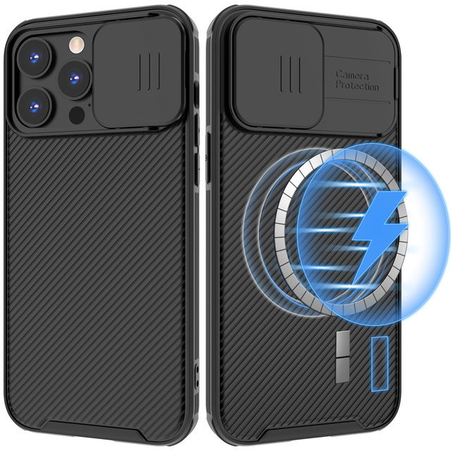 Full Protective Slide Window Camera Lens Magnetic Case for Apple iPhone Series Shockproof Cover for iPhone 12/13/14/15/16