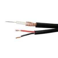 Haute qualité RG59 CCTV câbles caméra de sécurité/antenne TV 75ohm câble Coaxial RG59 avec 2 puissances