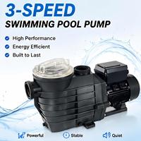 Pompe de piscine Jade J20008MS 2,2 kW à trois vitesses 220 V 50 Hz WEF 4.4 certifiée ETL CE ultra silencieuse puissante 2 pouces pour piscine et spa
