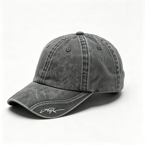 Custom Vintage Retro Cotton <b>Cap</b>, Distressed Embroidered Dad Hat, Streetwear Curved Brim <b>Caps</b> for Men <b>Women</b> OEM ODM - Product Image 4