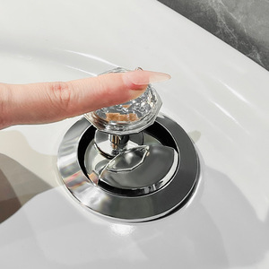 Chrome Plated Toilet Flush Button ABS Material Universal Fit Hand Control Push Button For Toilet Tank - Product Image 2