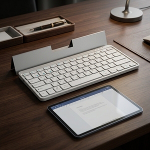 คีย์บอร์ดบลูทูธแบบพกพาบางเฉียบ ชาร์จได้ สำหรับ <span class=keywords><strong>iPad</strong></span> <span class=keywords><strong>Pro</strong></span> 11 M5 รุ่นปรับแต่งได้ตามต้องการ - Product Image 1