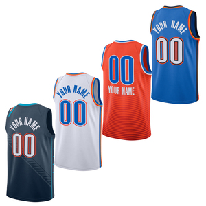 Maillot de basket personnalisé pour homme, avec nom au choix, Oklahoma City, brodé, uniforme de sport pour jeunes, vêtements de sport, thermocollé - Product Image 1