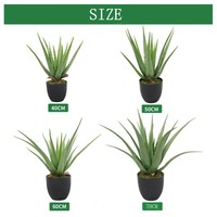 Großhandel Kunststoff Simulation Aloe Vera Sukkulenten Künstliche Topf grüne Pflanze Fake Tree Bonsai für Indoor Outdoor Dekor