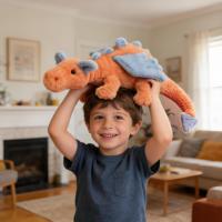 Peluches Dragon en Gelée, Peluches Dragon Kaki, Jouets en Peluche Mythiques, Grandes Peluches Douces, Adorables Poupées, Parfaites pour un Cadeau d'Anniversaire