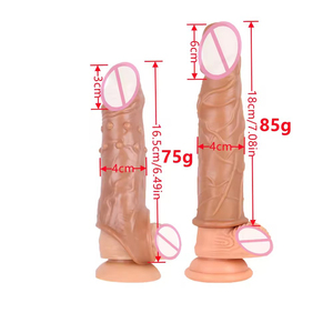 TPE Extended Wolf Teeth Silicone Crystal Ensemble d'extension de l'appareil pour hommes, ensemble d'intérêt sexuel pour adultes - Product Image 3