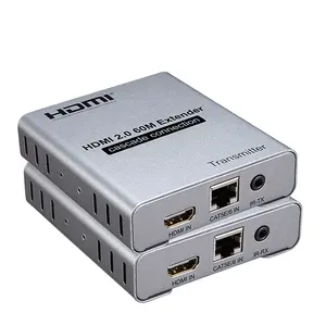 4K 60 Гц HDMI 2,0 удлинитель 60 м HDMI каскадное соединение 1080P HDMI разветвитель расширитель 120 м от Rj45 CAT5e/6 поддержка 1 TX до Multi RX