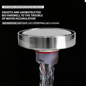 Tapas de desagüe redondas para desagües de suelo, desagües ocultos para baños de hotel, desagües con pedal antirretorno, desodorizantes para fregaderos de cocina - Product Image 6
