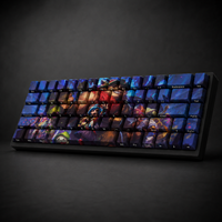 Lot de 68 touches PBT personnalisées imprimées latéralement par sublimation, profil Cherry, pour clavier de jeu mécanique - Vente en gros
