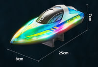 Nuevo Diseño de Barco a Control Remoto Transparente a Color, 2.4g, Regalo para Niños, Juguete, Yate con Luz Potente, Barco con Motor Eléctrico
