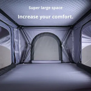 Erer của nhà sản xuất nhôm hợp kim cứng Oxford vải hai lớp bốn mùa cắm trại Lều bốn góc thẳng Hỗ trợ xe - Product Image 1