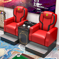 Ensemble de canapés et chaises de billard au design minimaliste commercial moderne en cuir – Combinaison de chaises de billard
