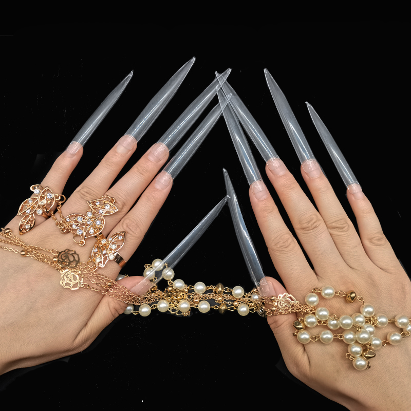 12 pcs/sac 4XL vieux design stiletto-clair