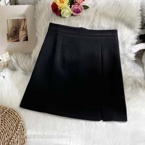 Jupe courte fendue taille haute polyvalente coupe trapèze pour femme grande taille – Collection Hiver - Product Image 2