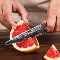 KEEMAKE Fabrikant Professionele Keukenmessen Damascus Schilmes 5 Inch Groente Fruit Vlees Op Maat Keukenmessen