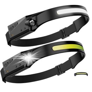 Luz de Ciclismo para Exteriores con Carga USB, Sensor de Movimiento, COB, Silicona, LED, Montada en la Cabeza - Product Image 2