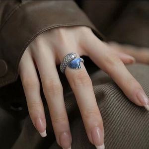 Vintage Silver Enamel Color Koi Fish <b>Adjustable</b> <b>Ring</b> Chinese Classical Niche Elegant Charm Ladies Brand Jewelry Party Gift - Product Image 3