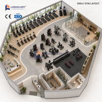 Hyrox : Solution clé en main pour équipement de salle de sport commercial, centre de fitness de 500 m², zone d'entraînement fonctionnel, musculation et cardio