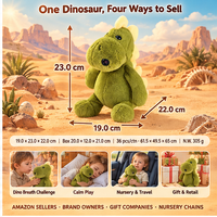 Peluche Dinosaure Sonore et Lumineuse pour Enfants – 8 Niveaux de Jeu Interactif – Cadeau Idéal pour Garçons