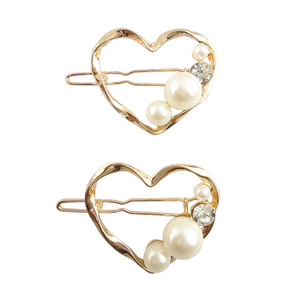 Pinza para el pelo con nudo al estilo europeo y americano, con pedrería metálica y perlas, pinza para el pelo de alta gama para mujer, pinza para diadema - Product Image 4